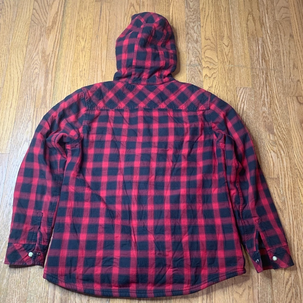 Wind River Heritage Sherpa Lined Hooded Flannel Jacket - Men's L - Picture 3 of 7